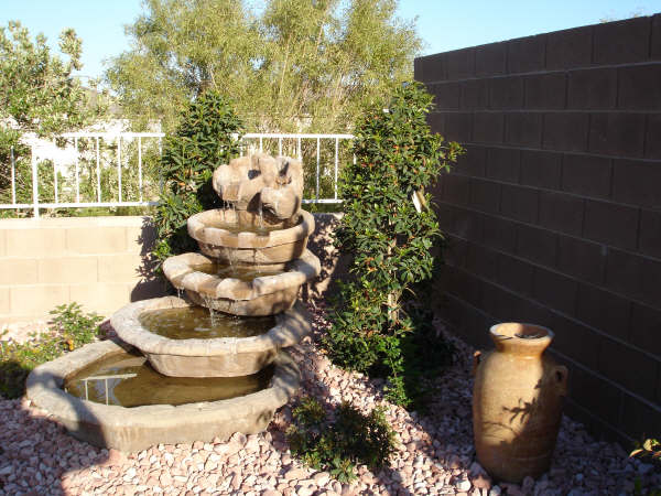 Fountain and landscape