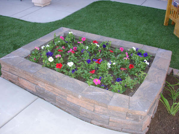 Raised flower bed