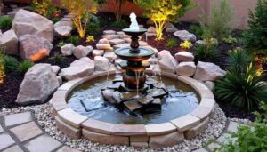 custom outdoor fountain design water features