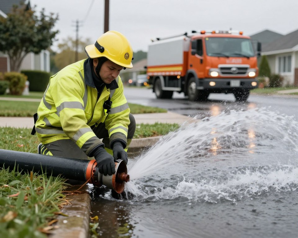 Emergency irrigation repair service responding to major leak in North Las Vegas Emergency irrigation repair service responding to major leak in North Las Vegas