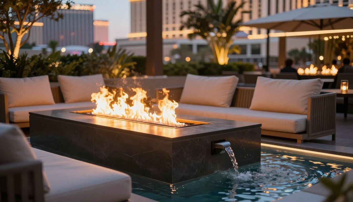 fire and water features
